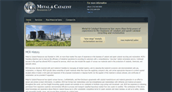 Desktop Screenshot of metalandcatalyst.com